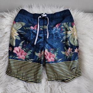 SPEEDO Board Shorts Aloha Stripe E-Board Short Swimsuit Medium men's